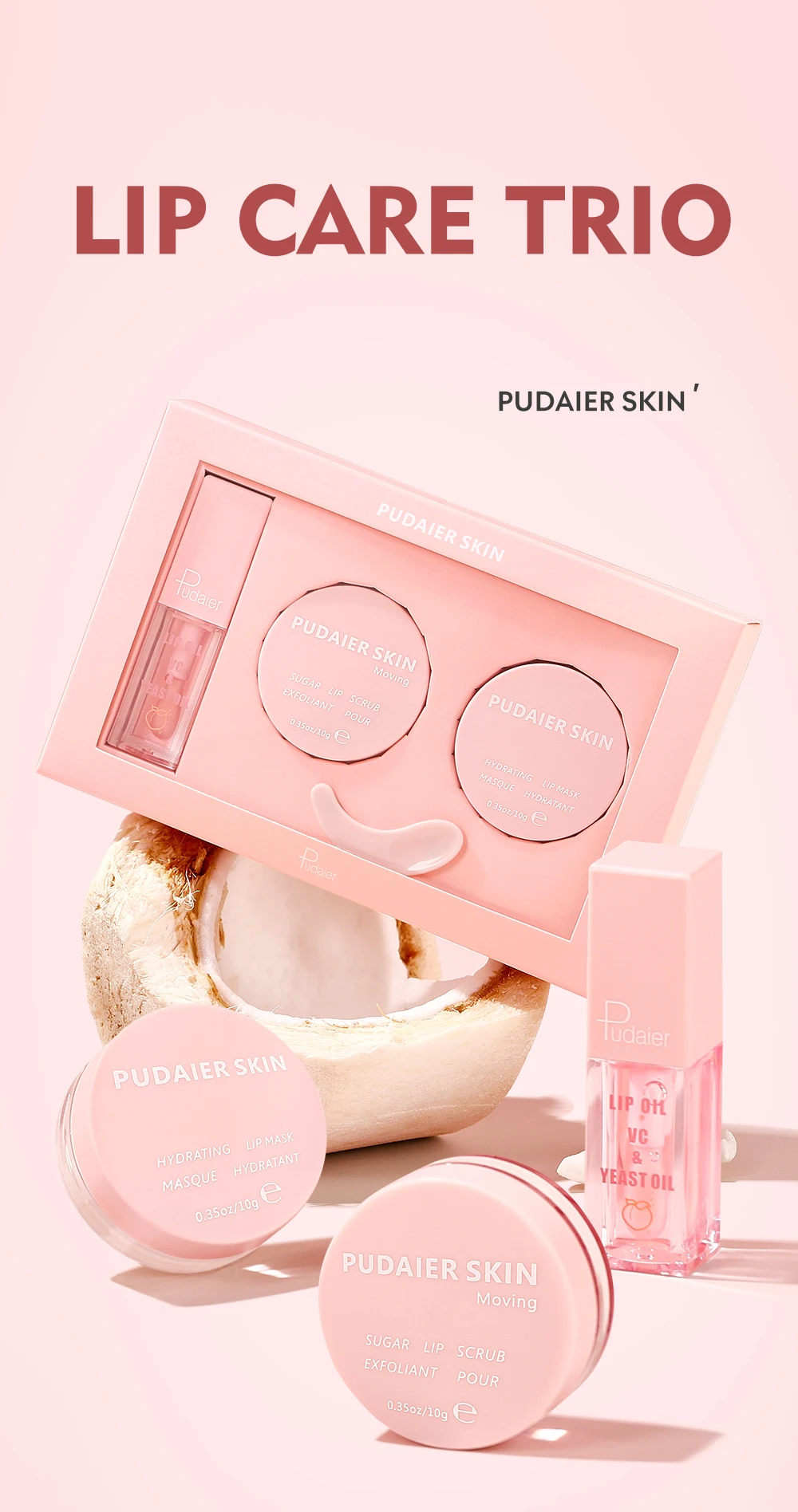 Wholesale Lip Balm And Scrub Treatment Oil Lip Care Sets Private Label