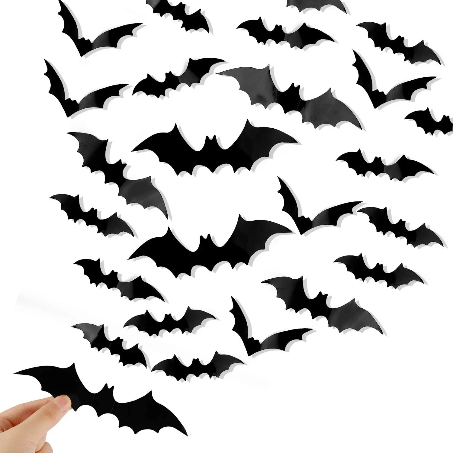 Source Bats Wall Decor 3D Bat Halloween Decoration Stickers for ...