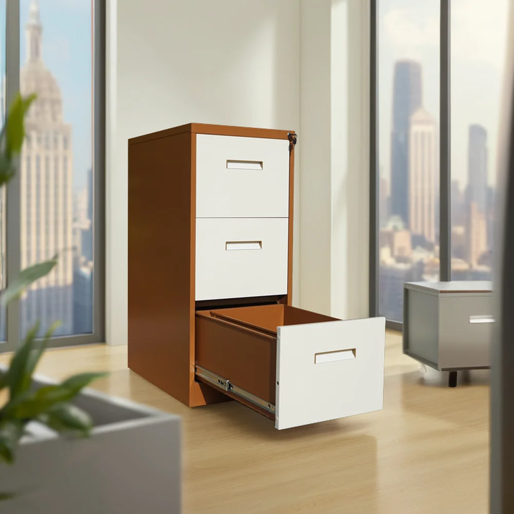 2024 Modern Design Adjustable Lockable Metal Steel Office Furniture Storage Drawer Filing Cabinets for Kitchen Outdoor Gym Use