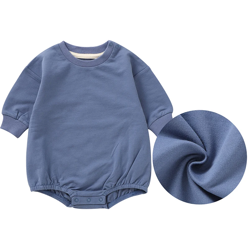 2024 New Baby Boutique Romper 100 Organic Cotton Solid Sweater Long   H4d54a3d43e3a4c0d88117df15917abd9G 