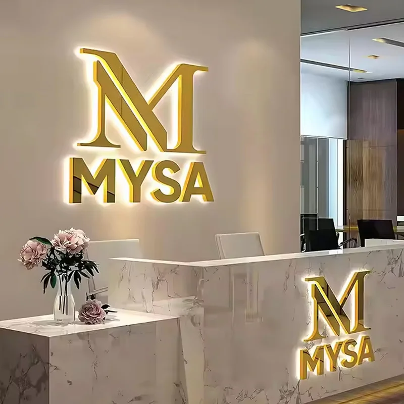 Custom-Made LED Illuminated 'Art Letter Light' for Coffee Shops Clothing Stores Bars Hair Salons-Front Desk Counter Sign Design