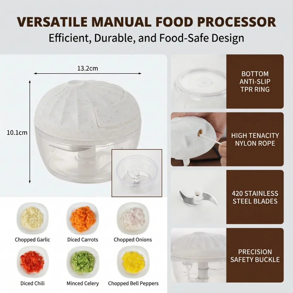 Mini Cordless Hand Pull Food Processor Salad Tool Adjustable High Speed Vegetable Chopper Garlic Cutter_voghion.com
