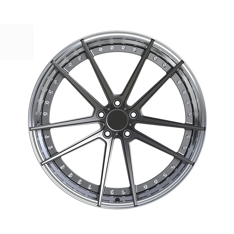 Source Factory Alloy Wheels 18 19 20 21 22 23 24 Inch Polished Brushed Alloy Wheel Rims 5x112 2 Piece Forged Wheels supplier