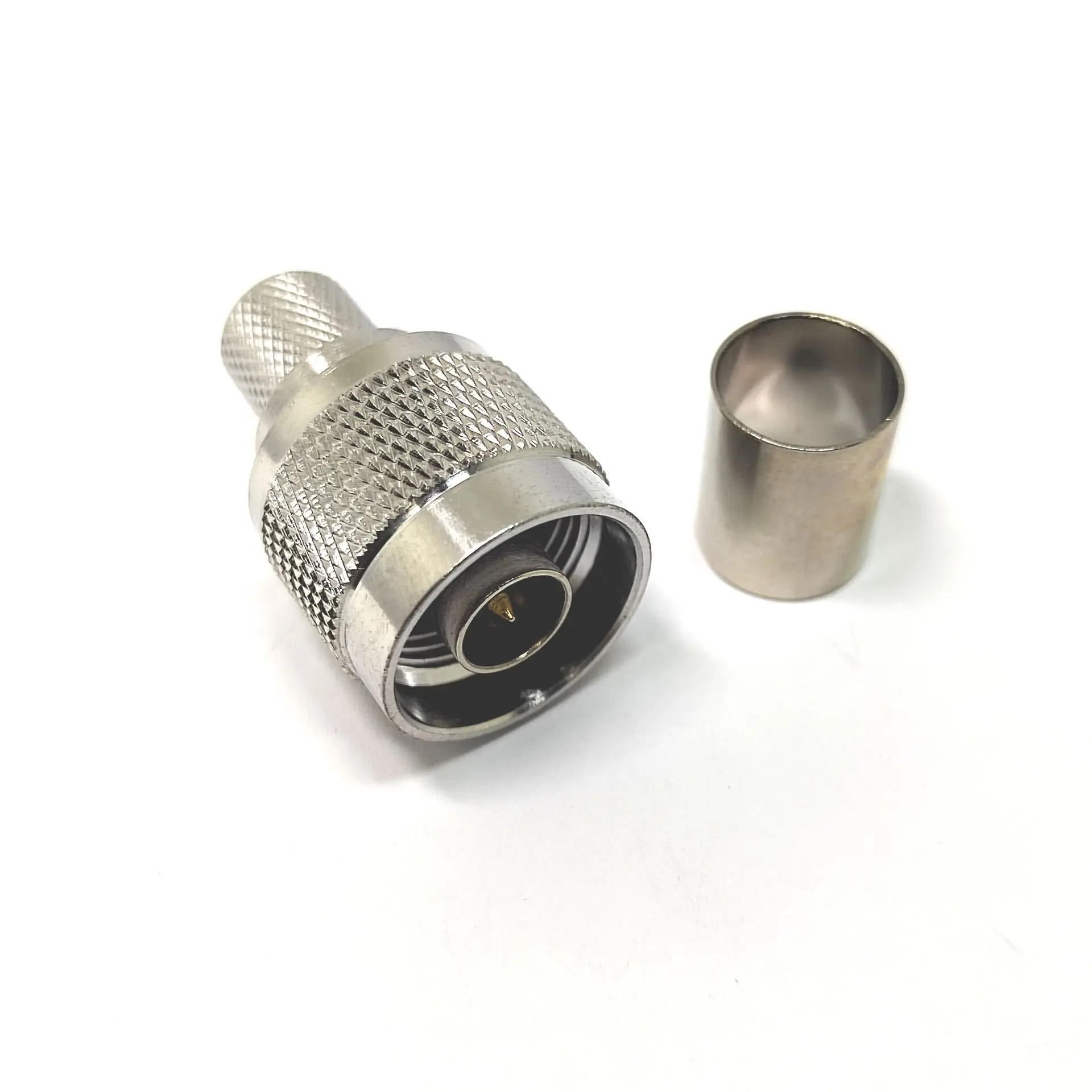 High Performance N type rf Connector Male/plug crimp solderless for rg8/lmr400 cable manufacture