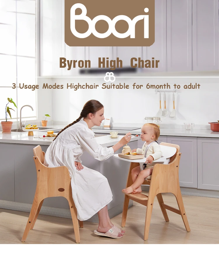 Only B2b Boori Multifunction Adjustable Wooden Adult Baby Feeding Eat
