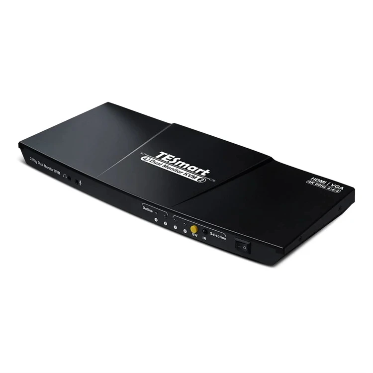 Tesmart Dual Monitor KVM Switch - 4k60hz HDMI VGA Kit