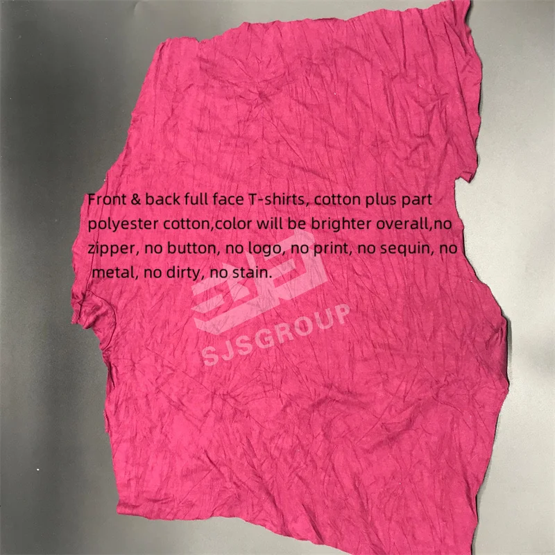 Grade A Cotton Fabric Scraps Recycling Textile Waste Rags Dark Color Mixed T Shirt Rags Shop Wiping Rags for Cleaning