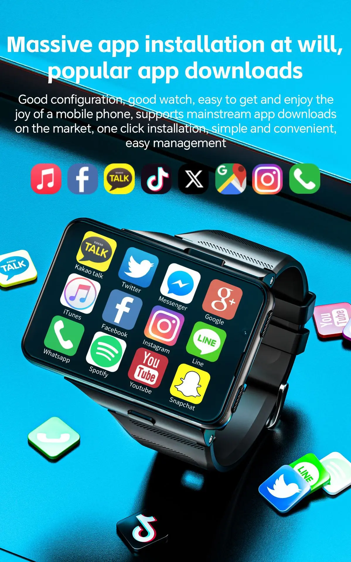 2025新款爆款安卓Max高配置128G智能手表2.88英寸大屏可采集表带双摄像头