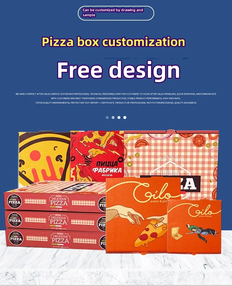 Pizza Box Packaging Cardboard Packaging For Food Paperboard Pizza Box