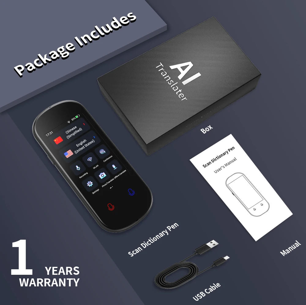 Z2 Portable Ai Voice Translator  Online Offline Translation 109 Languages Two Way Realtime Smart Language  Photo Translator