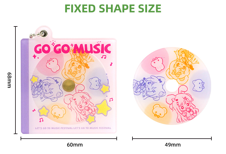 Custom Kpop Acrylic Keychain Double Sided Colored Cd Case Holder_voghion.com