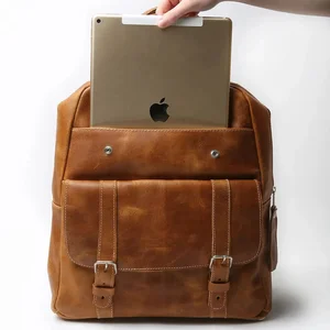 Camera Bags for Photographers Leather with Thicker Backpack Straps and Side Pockets