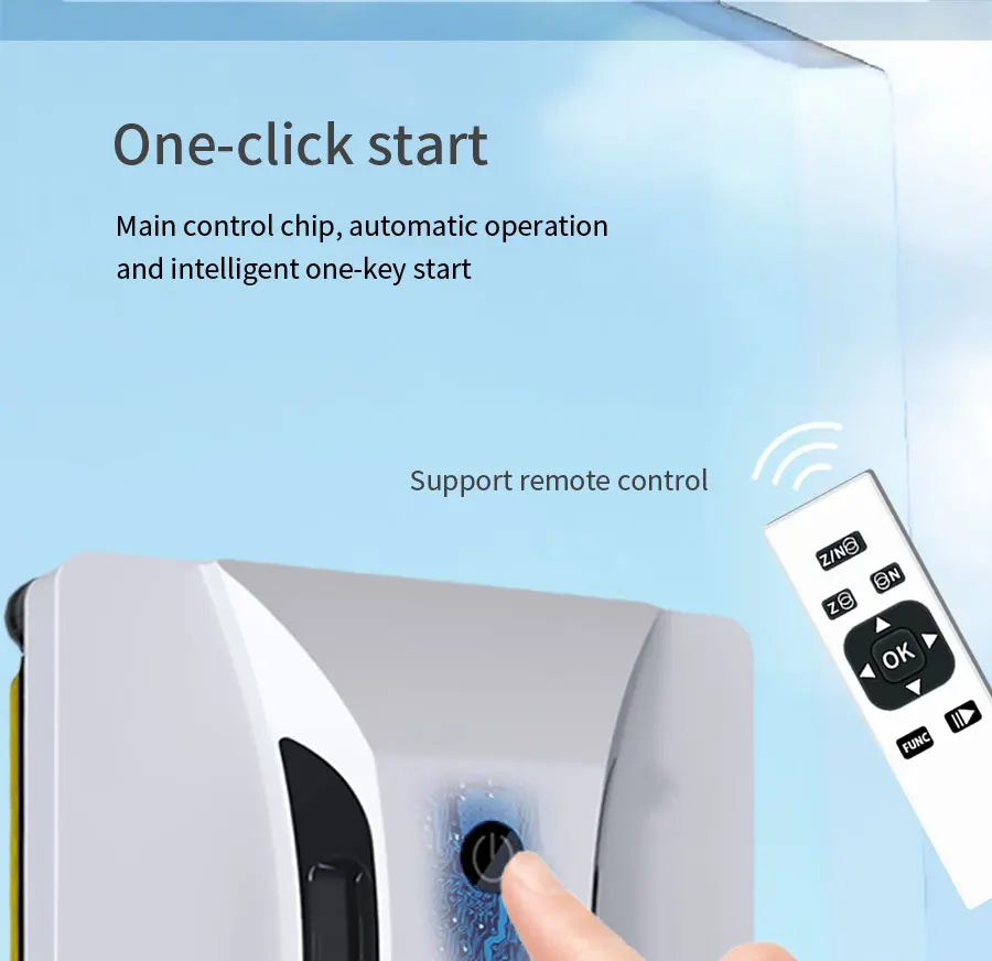 Window Cleaning Robot with 110-240V Voltage 1 Year Warranty and 250*250*80MM Dimension for Skyscraper Application