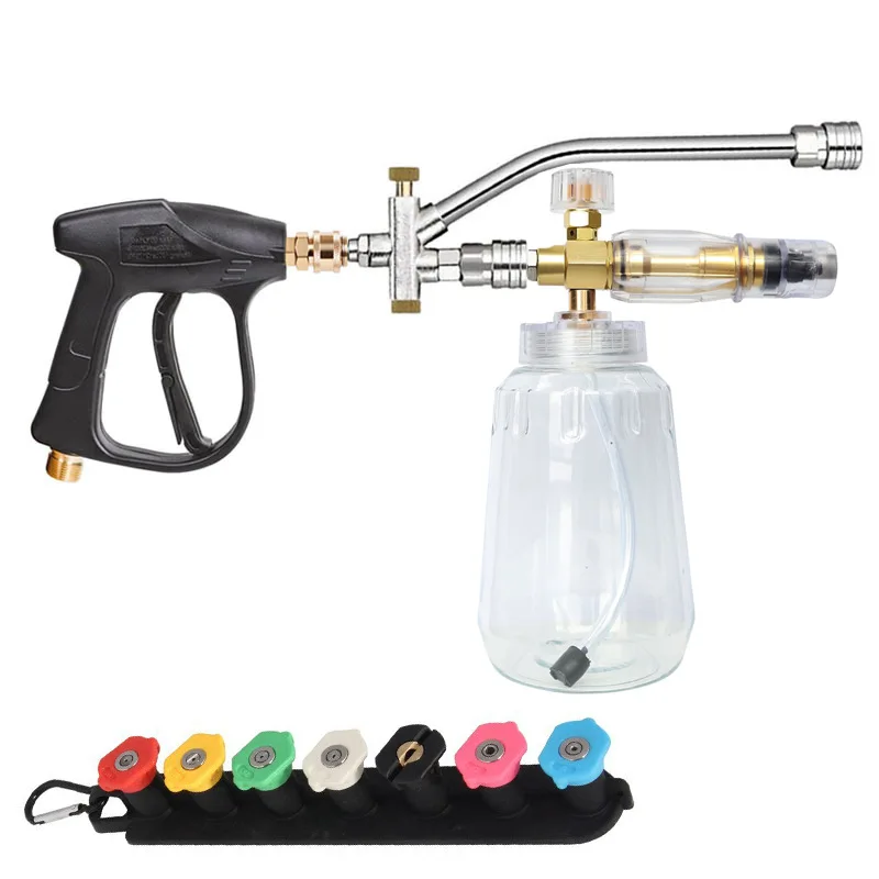 Power Washer Sprayer Soap Cannon Pressure Washer Foam Cannon Dual-connector High Pressure Cleaners Car Washing and Cleaning Tool