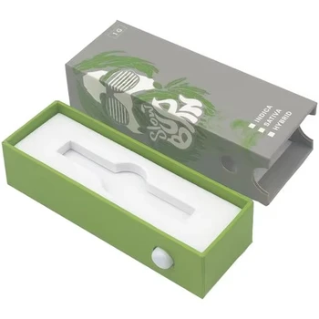 Custom Logo Childproof Empty 0.5ml 1.0ml Childproof Box Push Button Switch CR Drawer Box Pre-roll Box Insert with Eva Foam