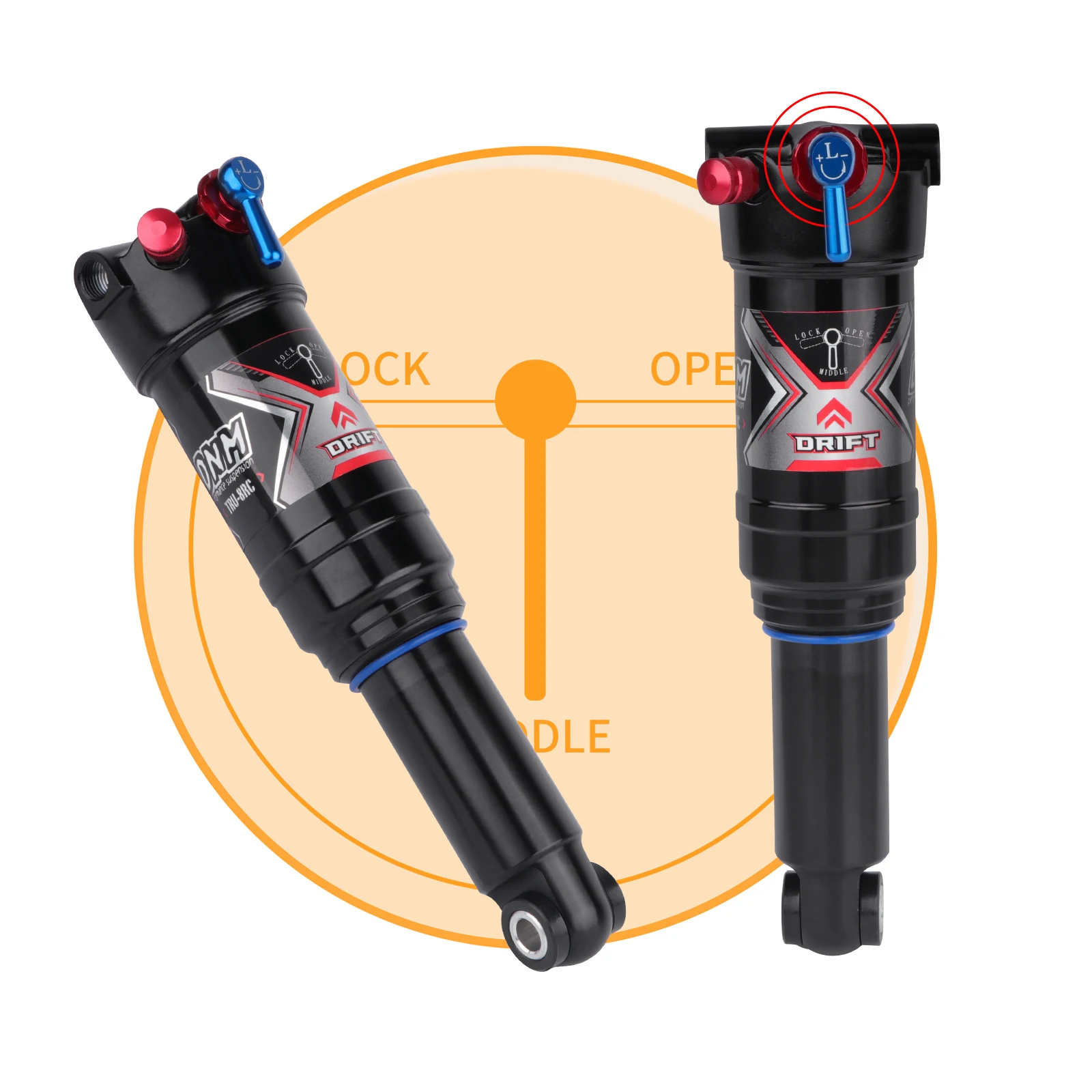DNM TRU-8RC Shock Absorber - 3-Step Air Damping Adjustments