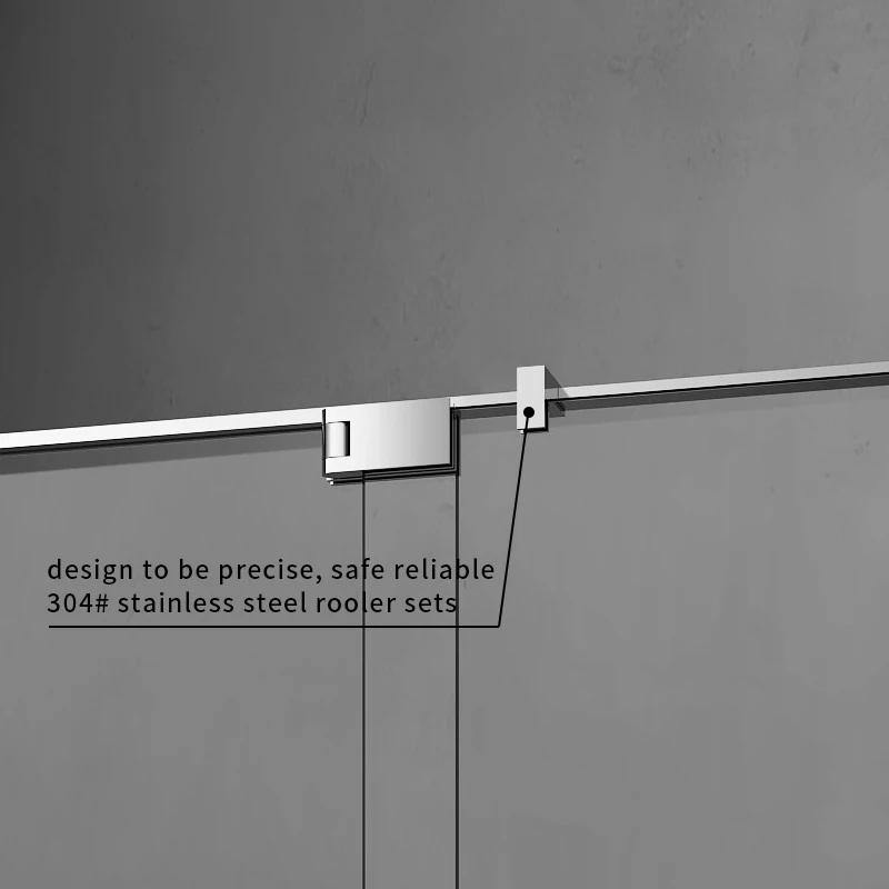 Small Size Frame Direct Hinged Single Door Shower Cubicle Bathroom Tempered Clear Glass Screen Shower Cabin Enclosure
