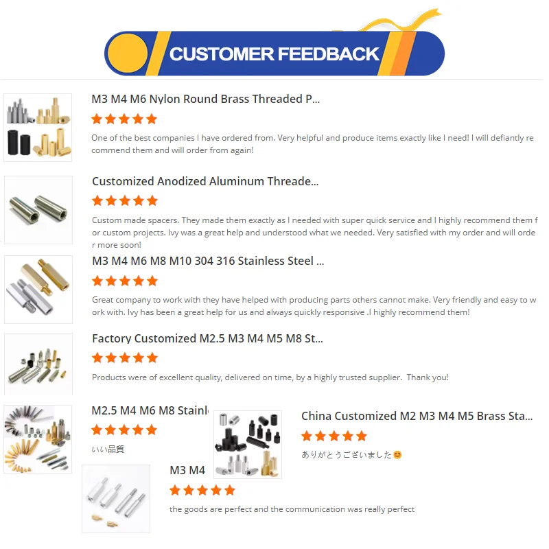 M3 M4 M6 Female Threaded Rod Tube Brass Stainless Steel Bushing Aluminum Standoff Spacer