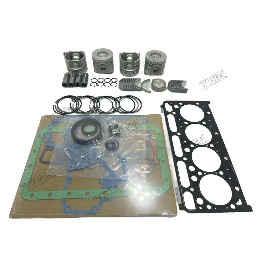 V2203 Overhaul Rebuild Kit (No Cylinder Liner and Valve) for Kubota V2203-DI V2203T V2203E V2203B Engine 1G796-21112
