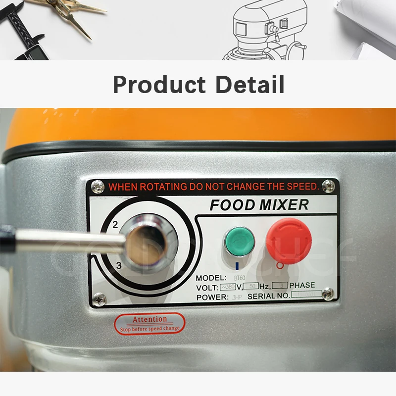 Multi Function Three Speed Levels Blender Electric Food Mixer 100l Planetary Mixer Cake Mixer 100liter