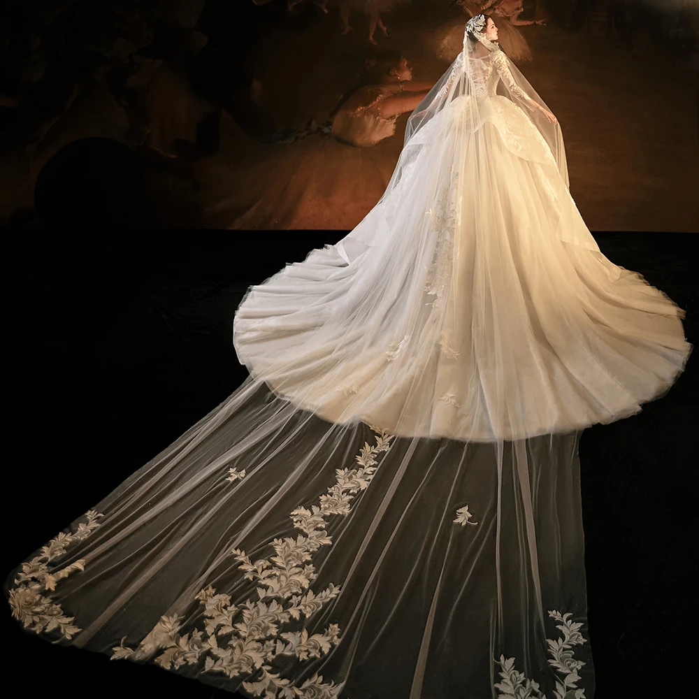 Jancember LSMX022 Civil Luxury Empire Ball Gown Wedding