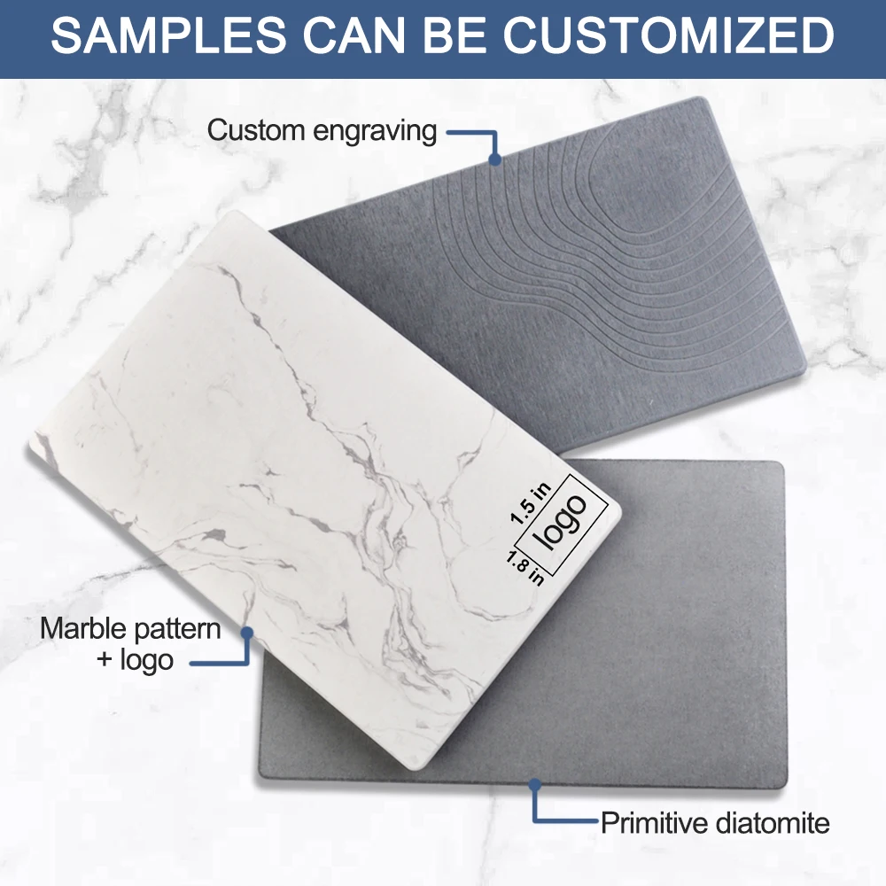 Wrapped in Silicone Cover Collapsible Kitchen Dish Drying Mat Diatomite Stone Instant Dry Sink Rack