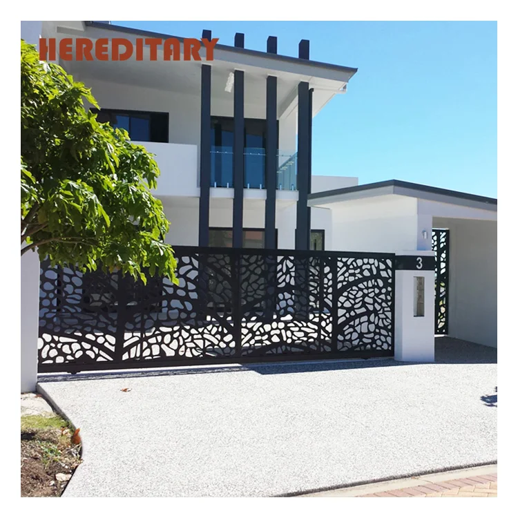 Cnc Plasma Laser Gate and Cnc Carved Metal Feature Panels for Garden Gate Decoration