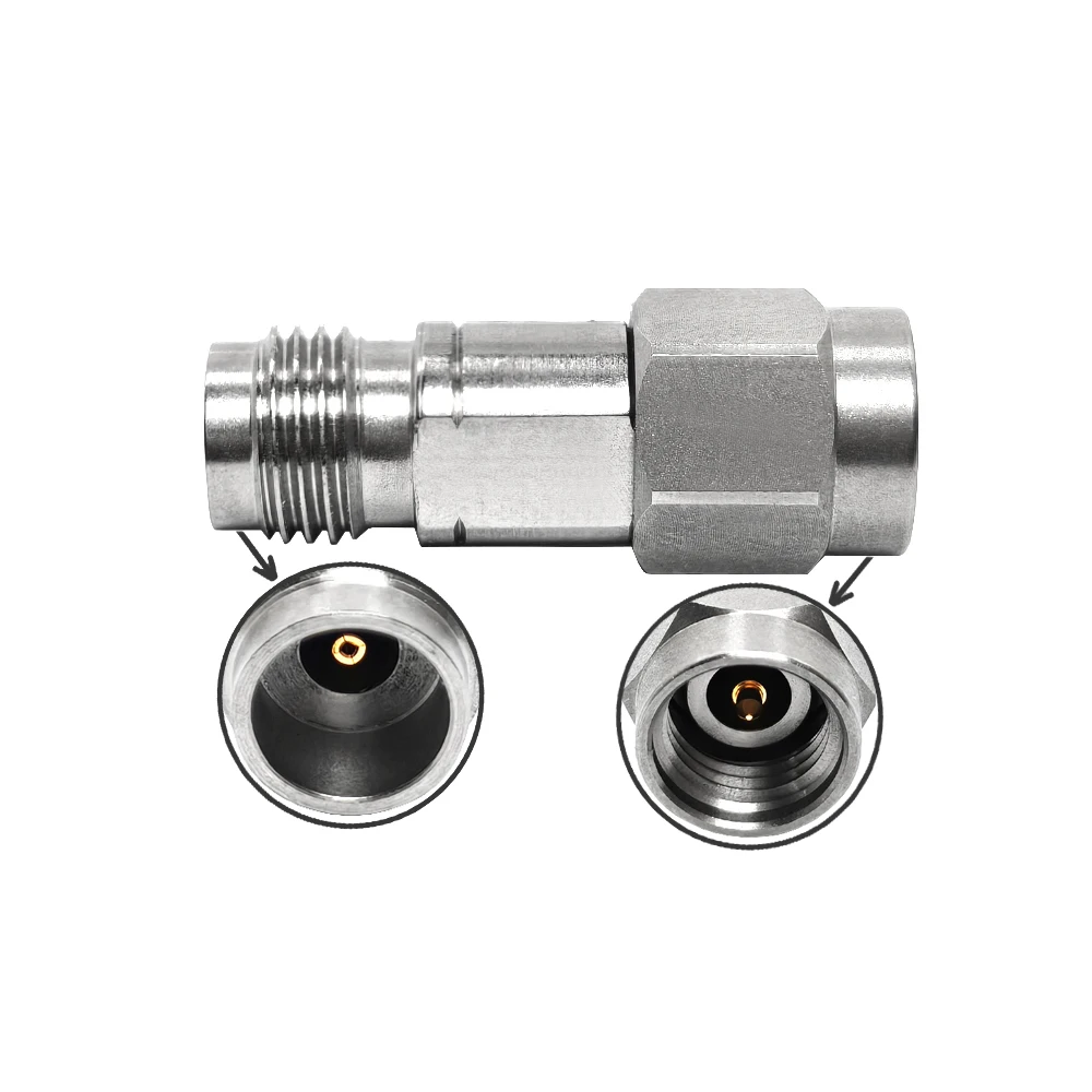 2.4mm Female to 2.92mm Male Stainless Steel Millimeter Wave Adapter High Power 40G Test Network Adapters Male Plug Connector