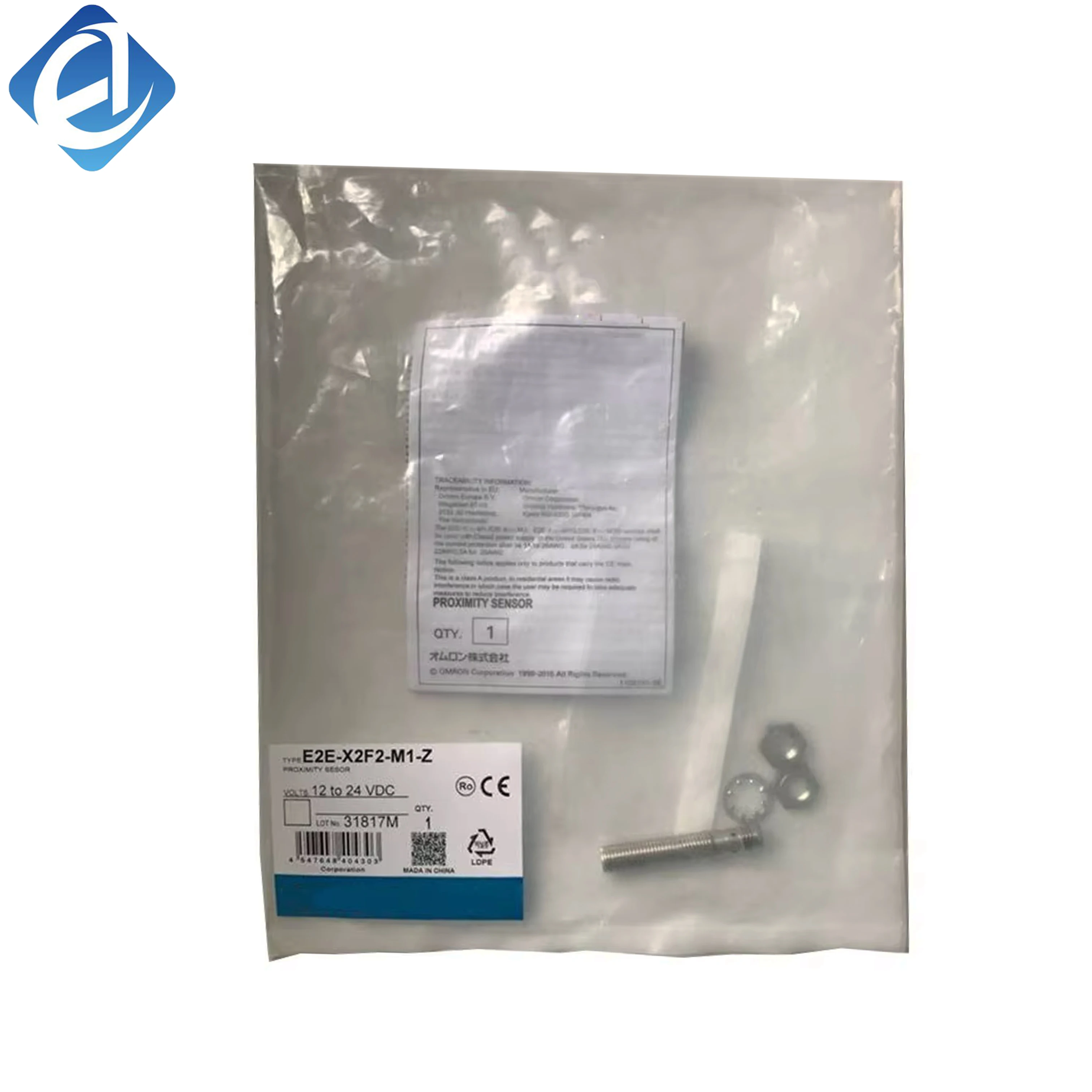 New Original Omron E2E series inductive proximity sensor. With 2mm sensing distance, it provides stable metal detection, quick response and strong anti-interference performance. Widely applied in precise position detection, limit sensing and compact indus