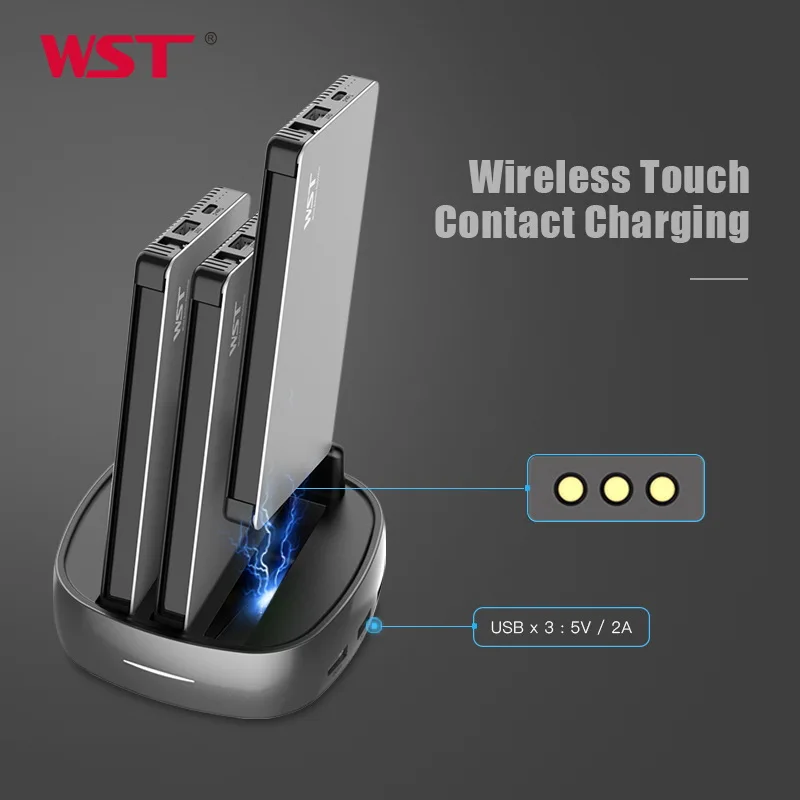 WST New 3 in 1 Power Bank Station Power Station 8000mAh*3 Series Support Premium Design Power Bank