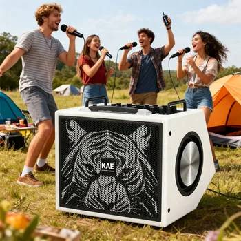 8 Inch Portable bluetooth Party Dj Wireless Active Speaker Outdoor Subwoofer High Power Louds Amplifier Speakers Audio System