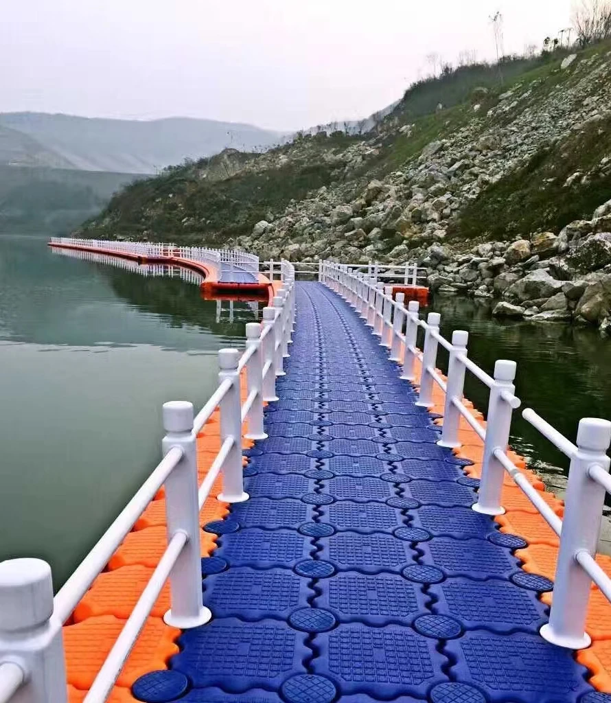 Plastic Floating Bridge Pontoon Modular Floating Dock Jet Ski Jetty 