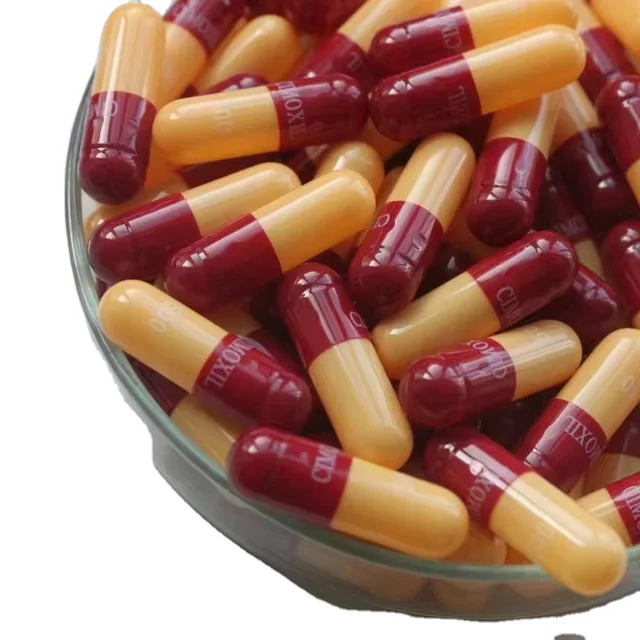 Professional manufacturer #2 2# red yellow empty (hollow ) hard gelatin capsule capsules
