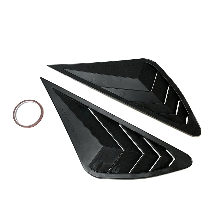 product tiypeor glossy black rear side window louver cover trim with air vent scoop shades for lexus rx   exterior car accessory-8