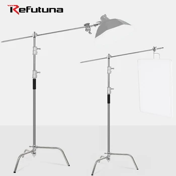 3.3M Photography C Stand Light Stand Heavy Duty Stainless Steel Magic Leg Arm Crossbar Grip Head Tripod product image