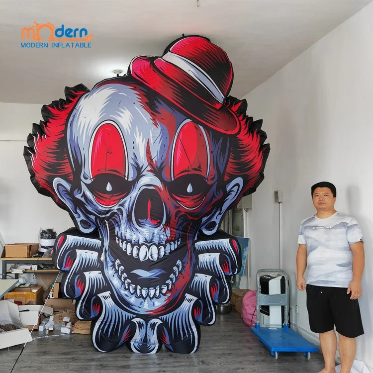 Giant Halloween Inflatable Clown Head Puppet Advertising Balloon for Halloween Decorations