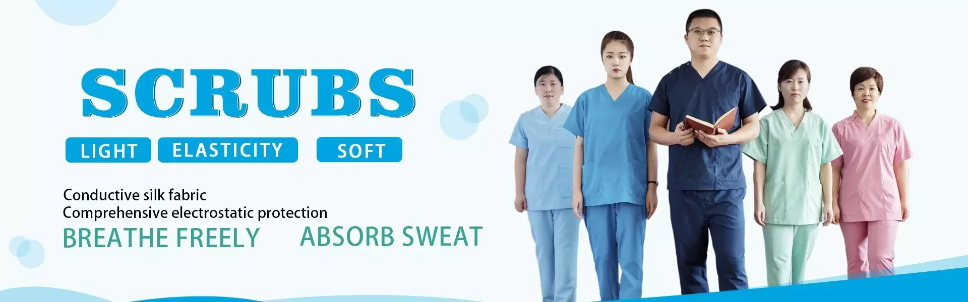 Oem Service Nurses Scrub Uniform Long And Short Sleeve Customize Woven