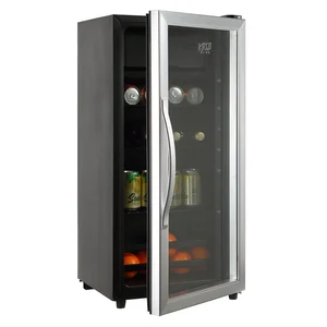 76L SC-76 Electric Stainless Steel Glass Door Customized Color Small Freezer Box Single Door Refrigerator for Hotel Use