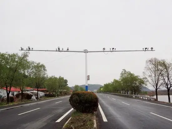 Оцинкованный стальной полюс камеры наблюдения безопасности CCTV