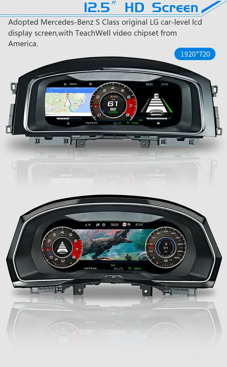 Digital Dashboard Panel Virtual Instrument Cluster CockPit for Volkswagen VW Golf 7 R Golf7 MK7 GTi Passat B8 CC LCD Speedometer