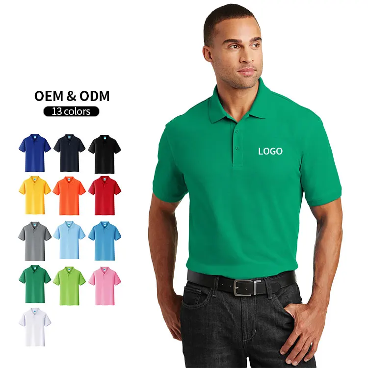 Cheap Men's Short Sleeve Polo Shirts with Custom Logo