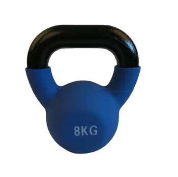 Colorful Gym Fitness Neoprene Coated Cast Iron Custom Logo strength training cast iron Weights Rubber Kettlebells