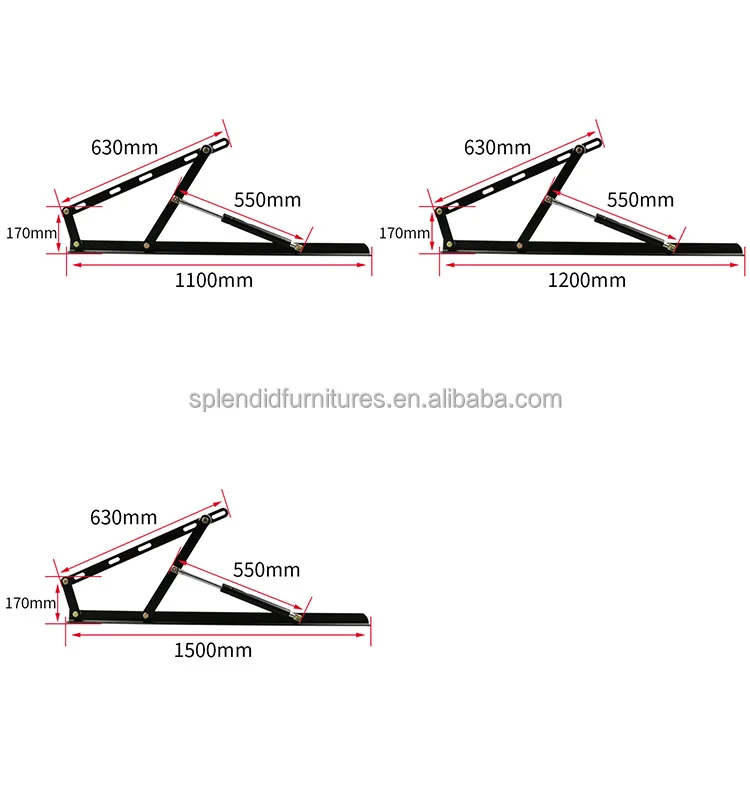 Adjustable Hydraulic Bed Lifting Gas Spring Bed Lift Mechanism