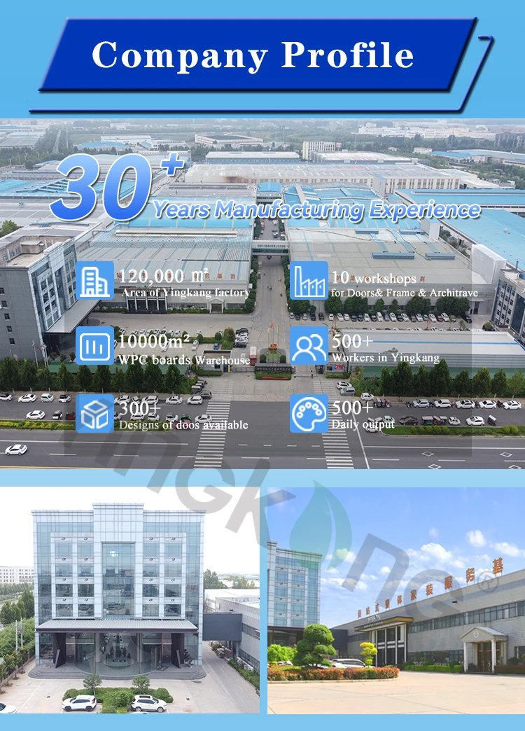 Yingkang Cheap Price Modern Design WPC Skin PVC Film Lamination Interior Door for Bedroom Hotel