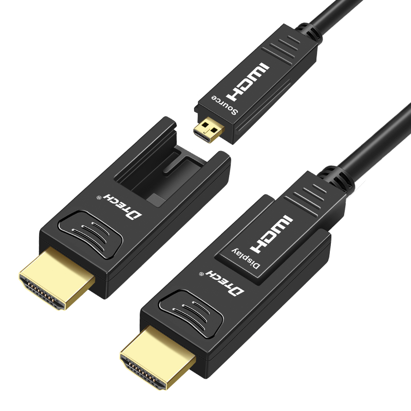 
 DTECH совместимый интерфейс 18G 3d 4K @ 60 Гц D-A 100 м АОС HDMI волоконно-оптический кабель 50 м  