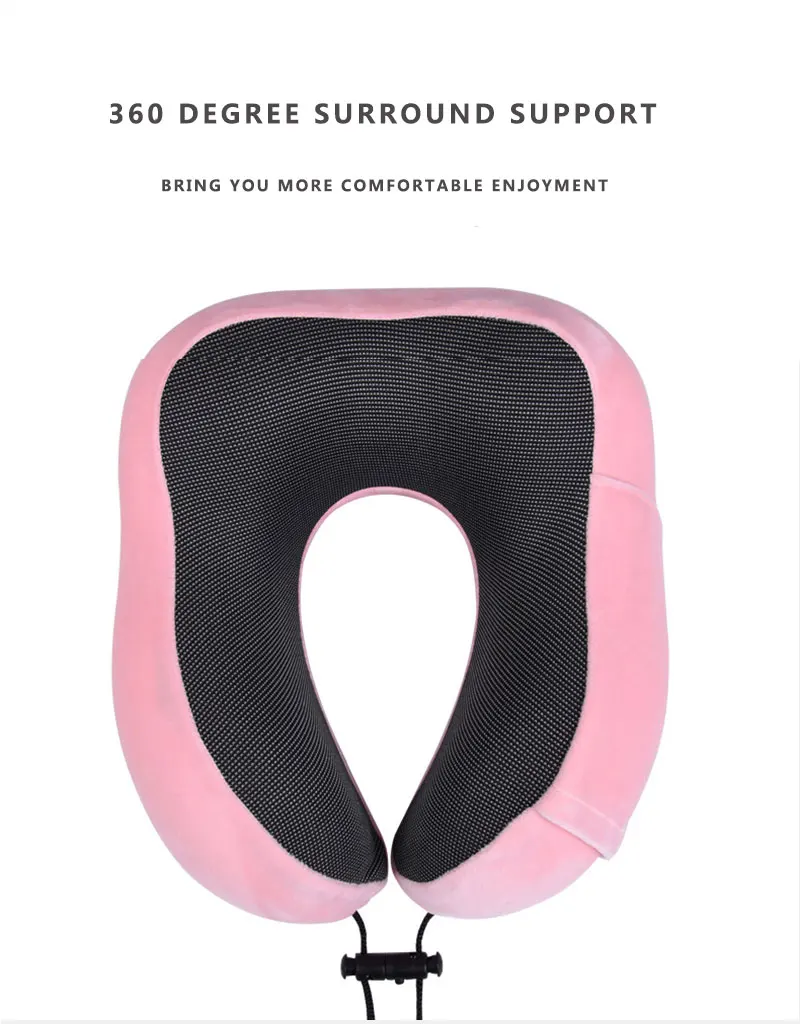 Car U Shaped Memory Foam Neck Pillows Soft Slow Rebound Space Travel Pillow Solid Neck Cervical Healthcare Bedding DropShipping
