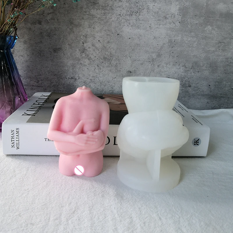 J173 New Design Scented Soy Pregnant Women Naked Body Curvy Torso