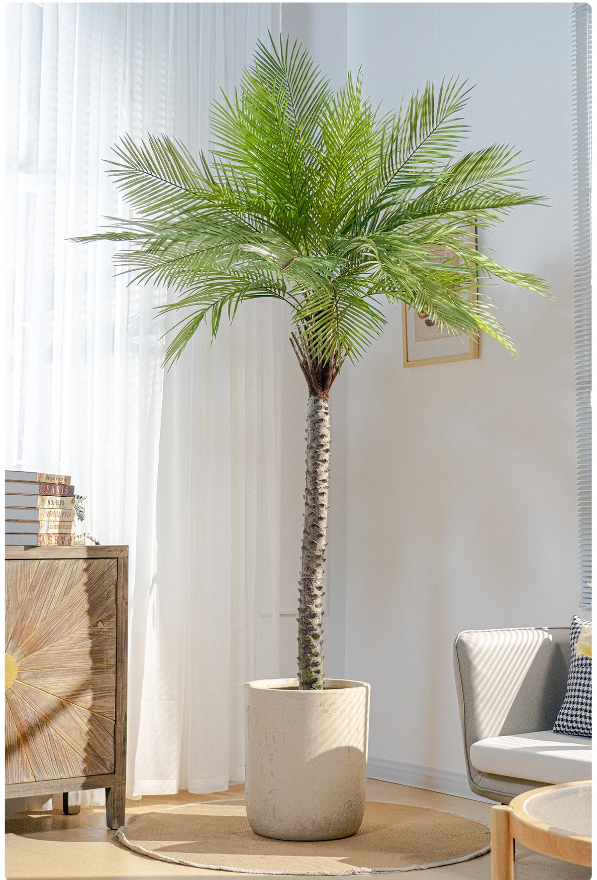 product artificial palm tree plants  decorative garden fence bonsai tree artificial leaves plants simulated trees plastic plants indoor-13