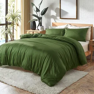 Wholesale 100% Natural Eucalyptus Lyocell Tencel  Comforter (Duvet ) Cover Sets Soft Breathable Lyocell Tencel Bed Sheet Set