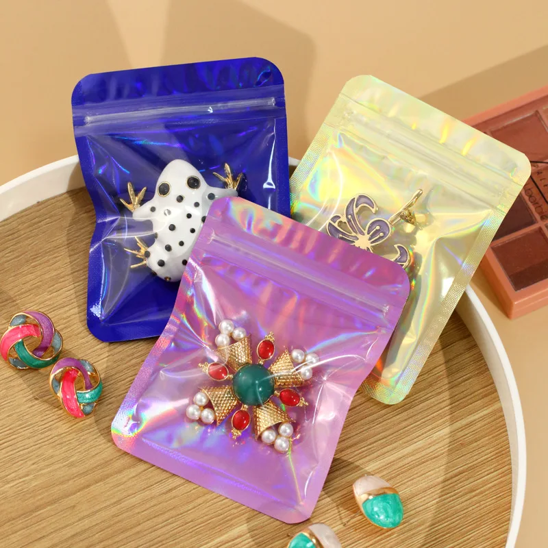 Custom Color Laser Packaging Bag With Zipper Suitable For Jewelry ...